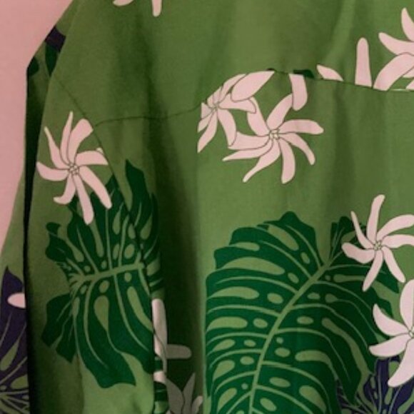HAWAII MD FASHION MADE MENS ALOHA RESORT BEAUTY MONSTERA TAHITIAN JASMINE 2XL - Picture 8 of 10